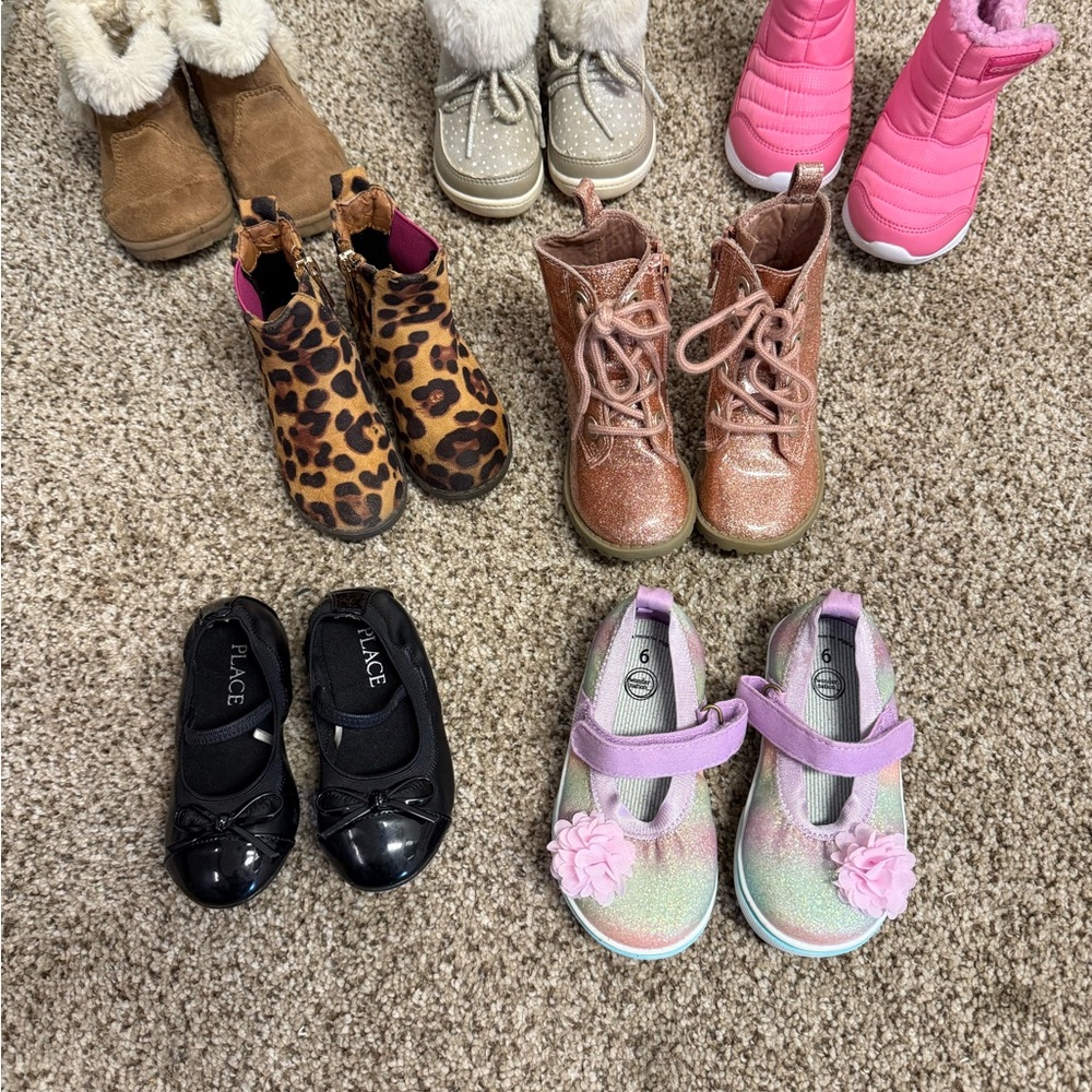 Glittery Pink Kids Boots